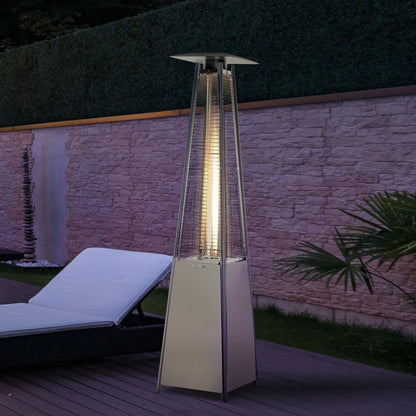 Garden Deck Pyramid Patio Heater Propane Gas Flame Warmth